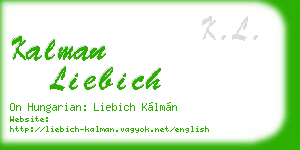 kalman liebich business card